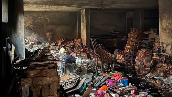 حريق مخزن أدوات منزلية في المنوفية