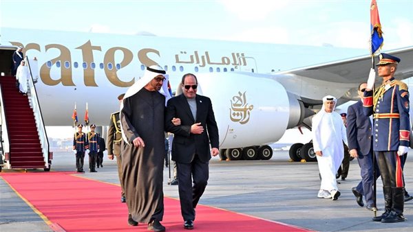 الرئيس عبد الفتاح السيسي، رئيس الجمهورية، ومحمد بن زايد