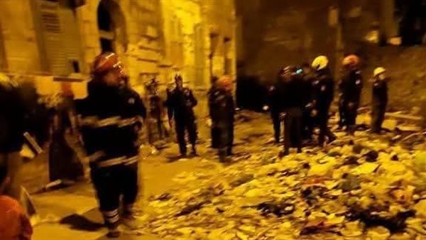 عقار الاسكندرية المنهار اليوم