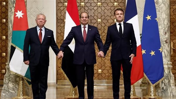 القمة الثلاثية بين مصر والأردن وفرنسا