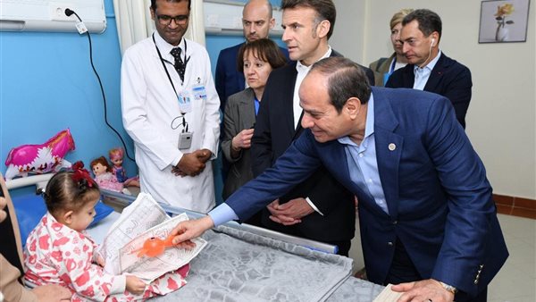 الرئيس عبد الفتاح السيسي، رئيس الجمهورية، ونظيره الفرنسي