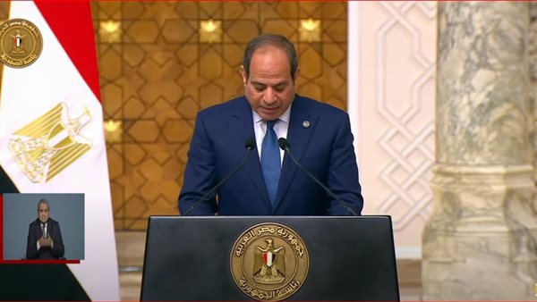 الرئيس السيسي خلال المؤتمر الصحفي