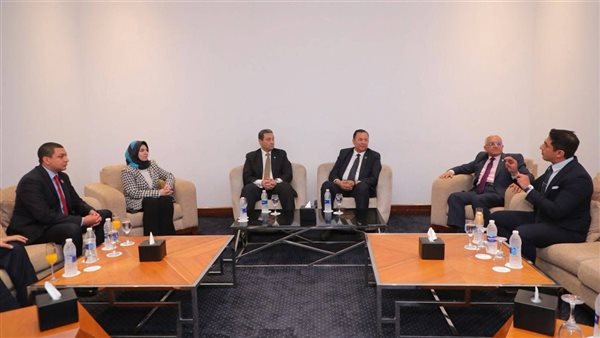 رئيس جامعة المصنورة الجديدة خلال المؤتمر