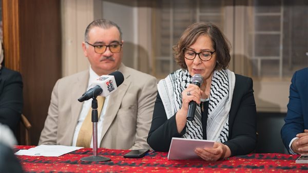أمال الأغا رئيسة الاتحاد العام للمرأة الفلسطينية بالقاهرة