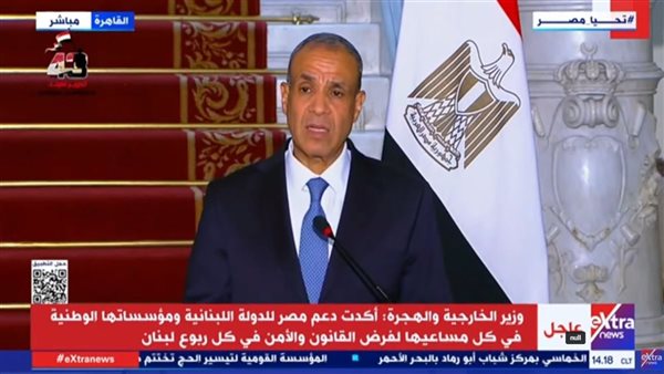 الدكتور بدر عبد العاطي، وزير الخارجية والهجرة