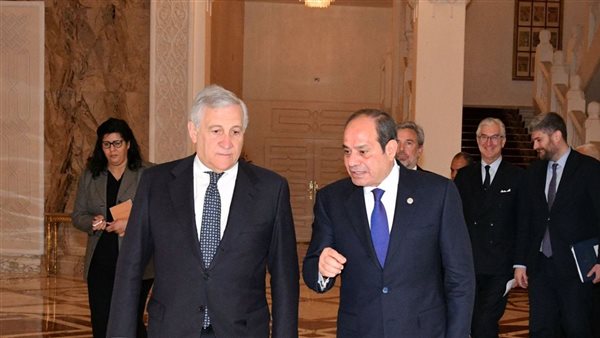 السيسي يستقبل وزير الخارجية الإيطالي لبحث سبل تعزيز التعاون