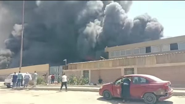 حريق مصنع البلاسيكات بأكتوبر