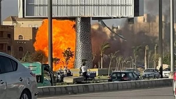 سبب انفجار خط غاز طريق الواحات اليوم