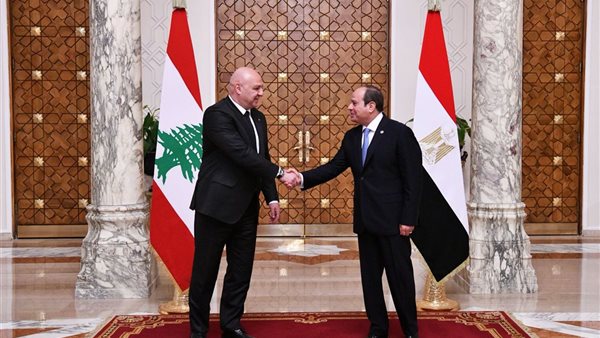 الرئيس السيسي ونظيره اللبناني جوزيف عون