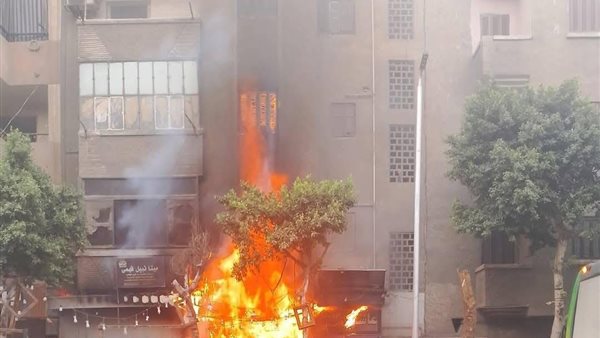حريق بمحل أحذية بباب الشعرية