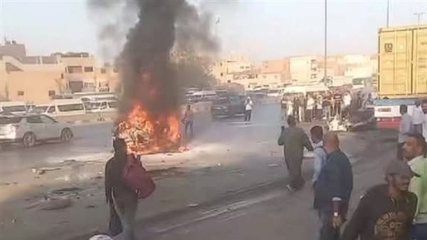 حادث دائري المنيب، مصرع وإصابة 16 شخصا بعد تصادم 7 سيارات وا