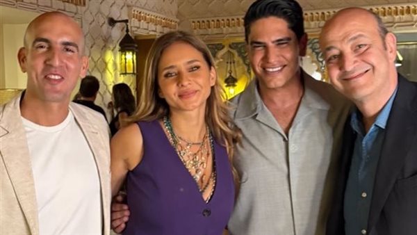  نيللي كريم برفقة عمرو أديب وفانيسا ويليامز وأحمد أبو هشيمة