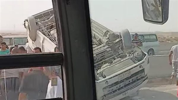حادث طريق السخنة السويس اليوم