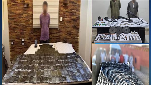 المتهمين والمضبوطات 