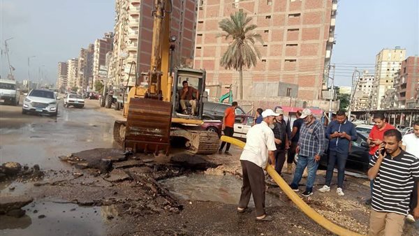 تفاصيل حدوث انفجار في خط المياه الرئيسي بالمنصورة