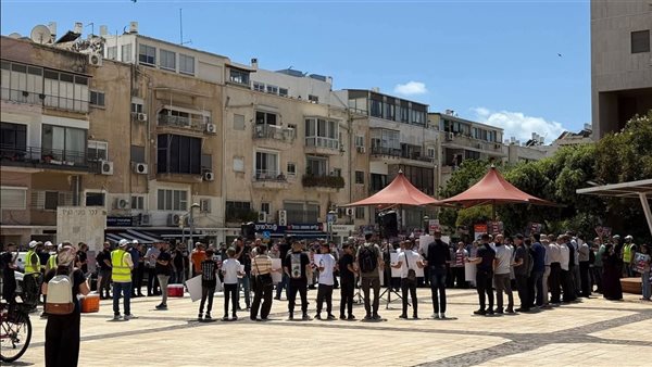 التظاهرات أمام السفارة المصرية في تل أبيب