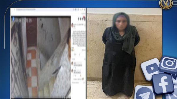  فيديو لسيدة تحمل سكينا وتطرق أبواب الشقق بالجيزة
