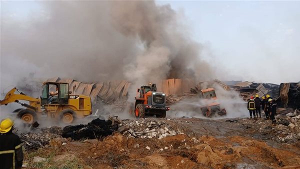 حريق مصنع أحذية