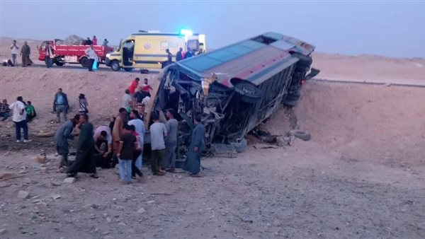 حادث أتوبيس صحراوي أسيوط 