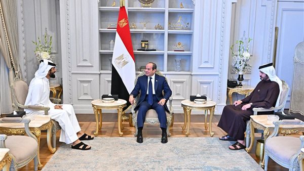 السيسي يلتقي الشيخ ناصر بن حمد والشيخ خالد بن حمد آل خليفة