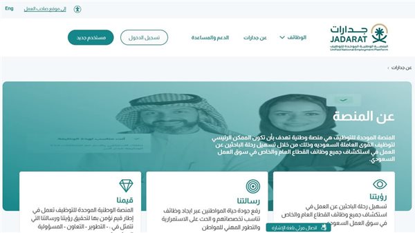 جدارات المنصة الوطنية الموحدة للتوظيف في السعودية