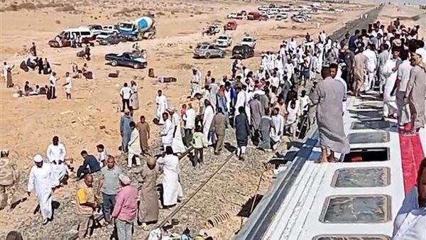حادث انقلاب قطار مطروح