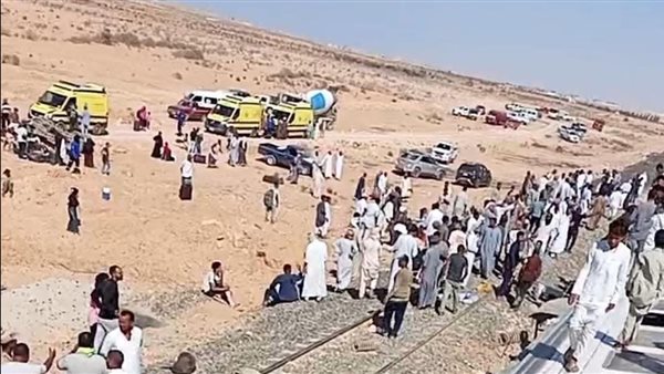 أسماء المصابين في حادث قطار مطروح اليوم