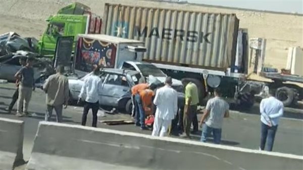 حادث الطريق الأوسطي بحلوان