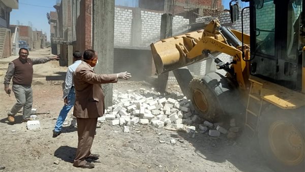 تنفيذ عدد 15 حالة إزاله  فورية بناء مخالف