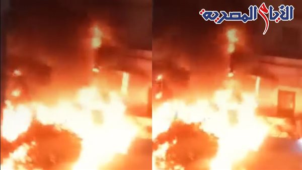 حريق عقار البساتين اليوم