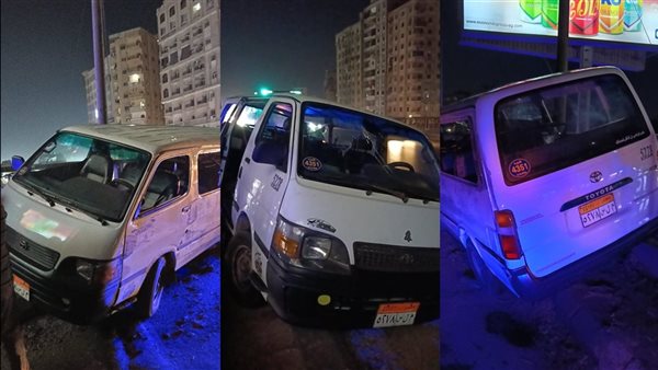 حادث انقلاب ميكروباص قليوب