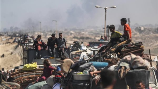نزوح غزة بالتزامن مع الهجوم البري
