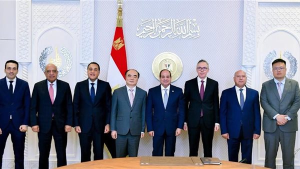اجتماع السيسي برئيسي شركتي سكاتك النرويجية وصنجرو الصينية