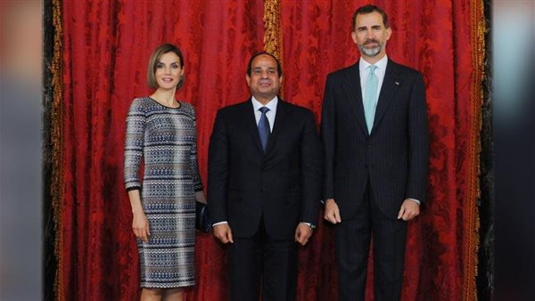 السيسي يستقبل ملك أسبانيا بقصر الاتحادية