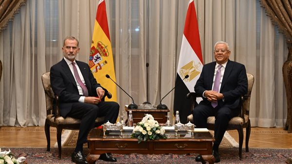 المستشار حنفي جبالي وملك أسبانيا 