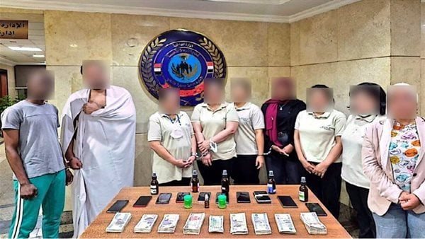 المتهمين والمضبوطات 