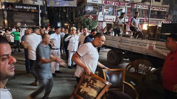 جانب من جهود محافظة الجيزة في رفع الإشغالات
