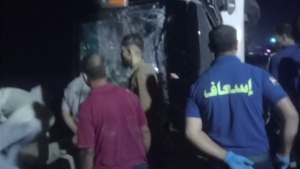 حادث انقلاب أتوبيس المنيا