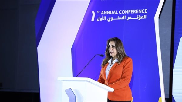 جانب من كلمة وزيرة التنمية المحلية اليوم