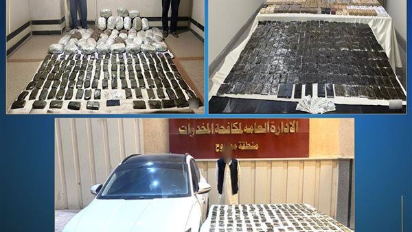 الداخلية تُحبط تهريب طن مخدرات وتُسقط 3 عناصر شديدة الخطورة