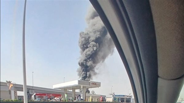  حريق داخل المجزر الآلي بالمعادي