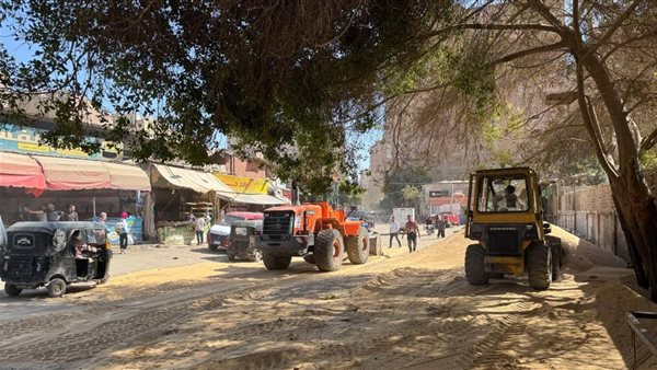 جانب من جهود محافظة الجيزة في رفع كفاءة مدخل المجزر الآلي