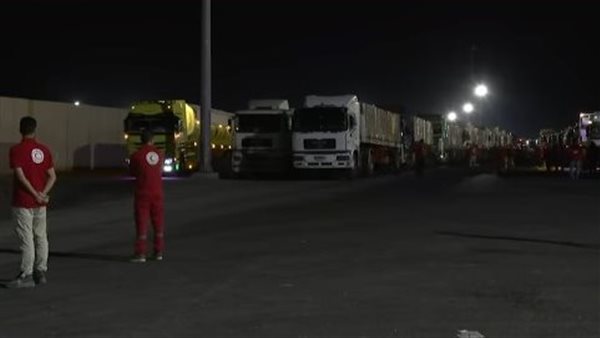 قافلة المساعدات المصرية إلى غزة 
