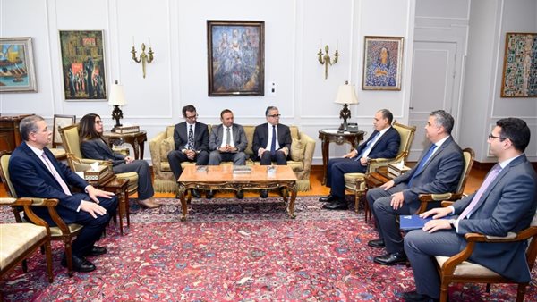 جانب من لقاء وزير الخارجية مع خالد العناني اليوم
