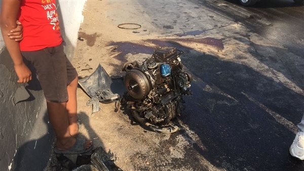 جانب من حادث إيمان الألفي زوجة الشهيد عادل عبد الحميد 