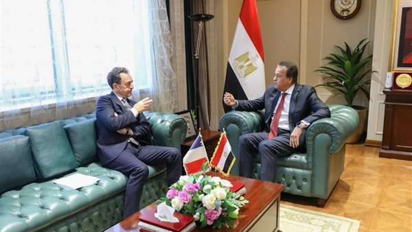 نائب رئيس مجلس الوزراء والسفير الفرنسي لدى مصر