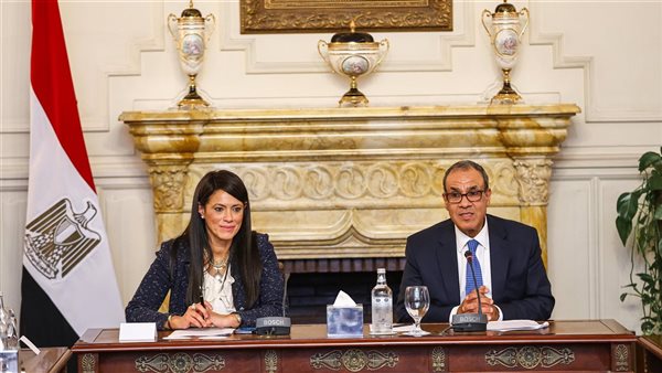 وزيرة التخطيط مع وزير الخارجية 