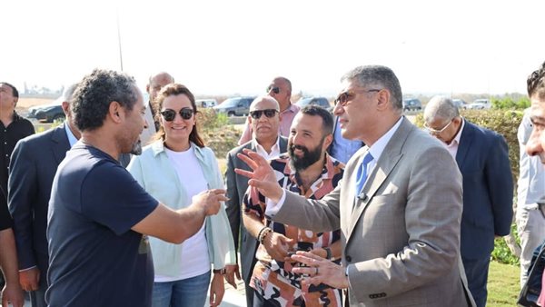 جانب من تفقد محافظ الجيزة لاستعدادت افتتاح المتحف المصري 