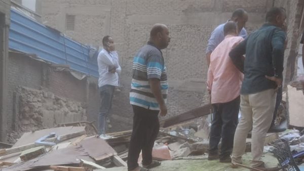 انهيارعقار بـ منطقة الخليفة بمحافظة القاهرة