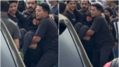 انهيار شيماء سعيد زوجة إسماعيل الليثي في صلاة الجنازة (شاهد)